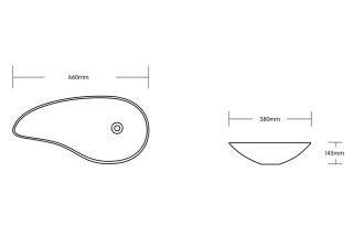 Раковина Cerutti SPA CR7265B 66см белый
